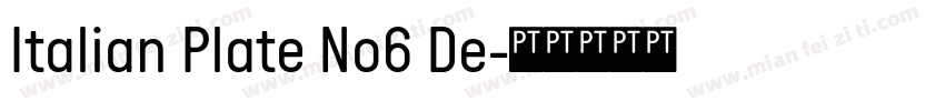 Italian Plate No6 De字体转换